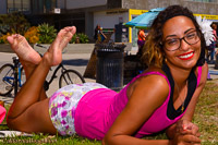 activist girl sole pose